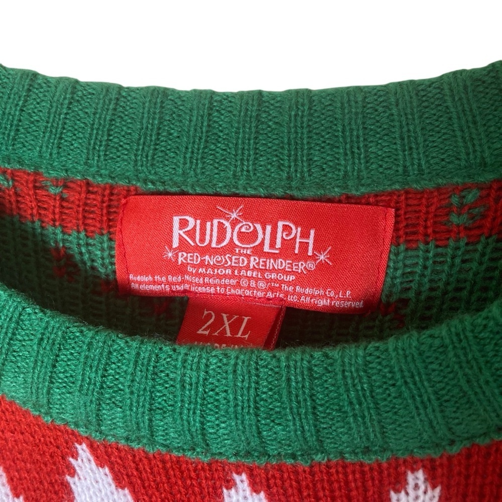 Rudolph the Red Nosed Reindeer Christmas Sweater 2XL Straight Outta North Pole - Picture 2 of 14